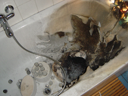 Badezimmerbrand