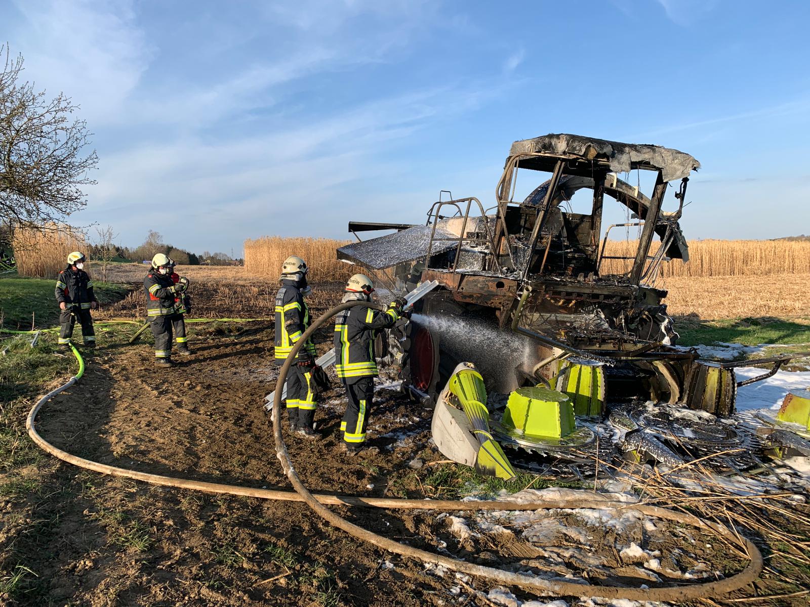 Häcksler in Brand